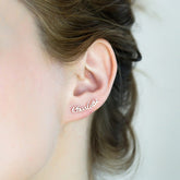 Custom Name Earrings • Personalized Gift for Her • Minimalist Earrings • Personalized Earrings • Mother's Gift • BridesMaids Gifts